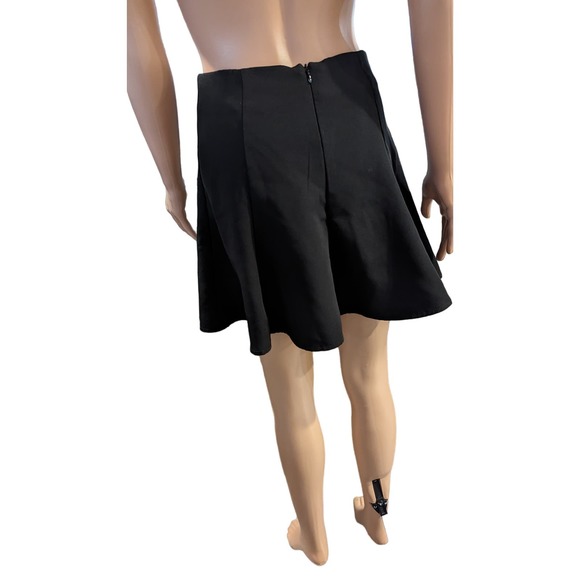 Dazy Sz S Skort Pleated Back Zip Black Mini Skirt (marked M runs small) - Picture 3 of 6